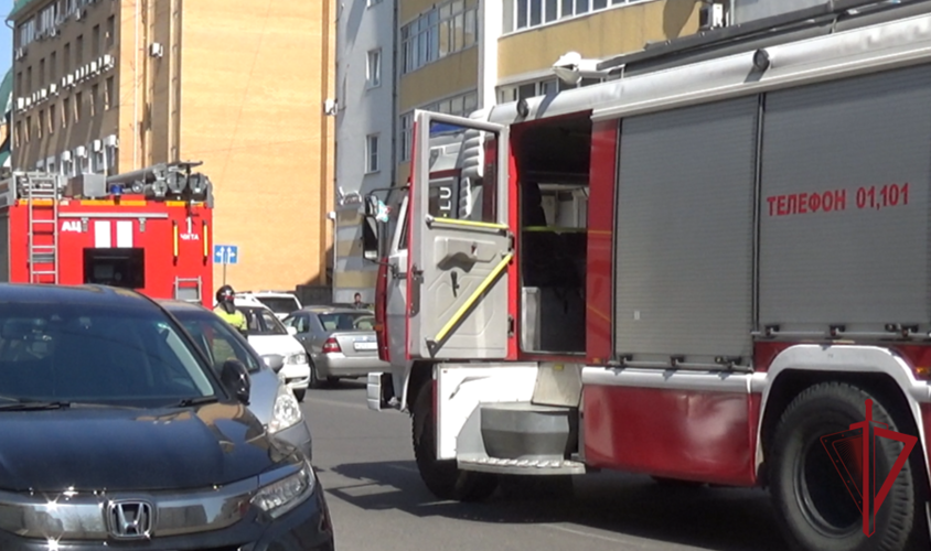 В Чите прошла тренировка по действиям при пожаре в административном здании Росгвардии 