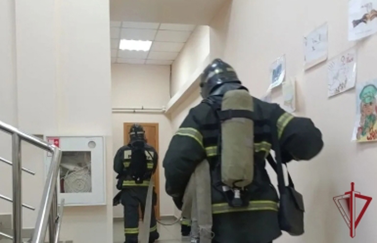 В Чите сотрудники вневедомственной охраны отработали действия личного состава в случае возникновения пожара