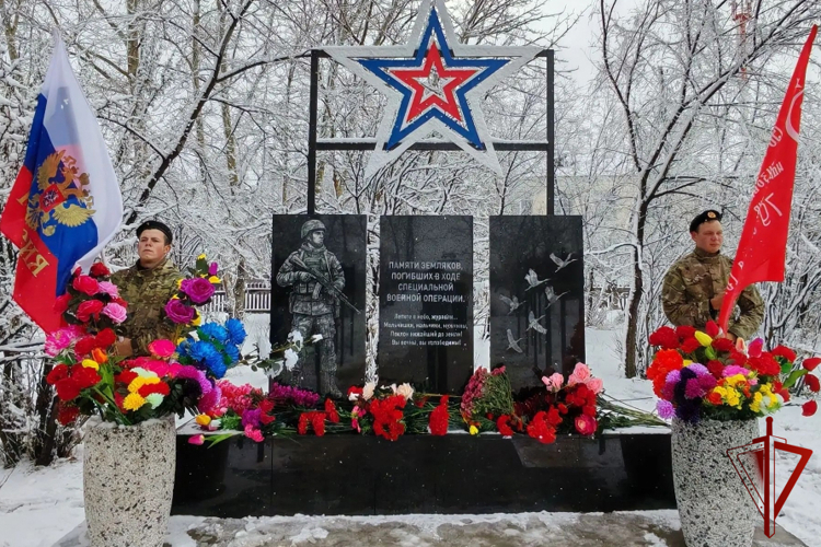 Имя росгвардейца - участника СВО - увековечили в Улетовском районе Забайкалья